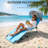 Oversized Extra Wide Tanning Chair With Sun Canopy Face Hole Padded Adjustable Washable, Heavy Duty Layout Folding Lounge Chair For Outside Beach Reading Sunbathing, Upf 50+, Xl, Plus Size, 300 Lbs
