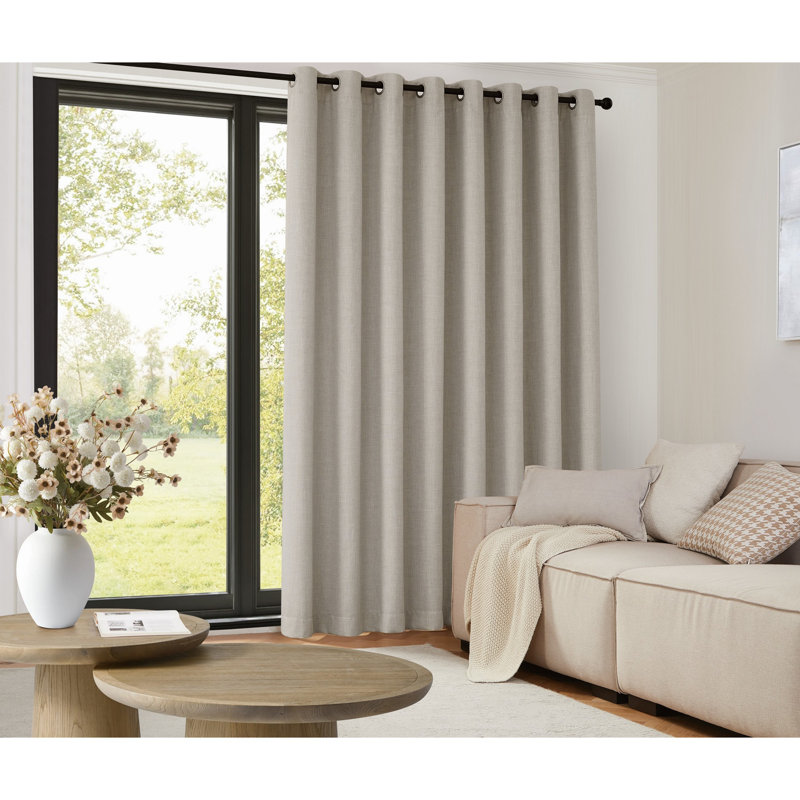 Paire de rideaux occultant avec œillets SUNBARRIER I-SNAP , Bouleau, L 100 po x L 95 po