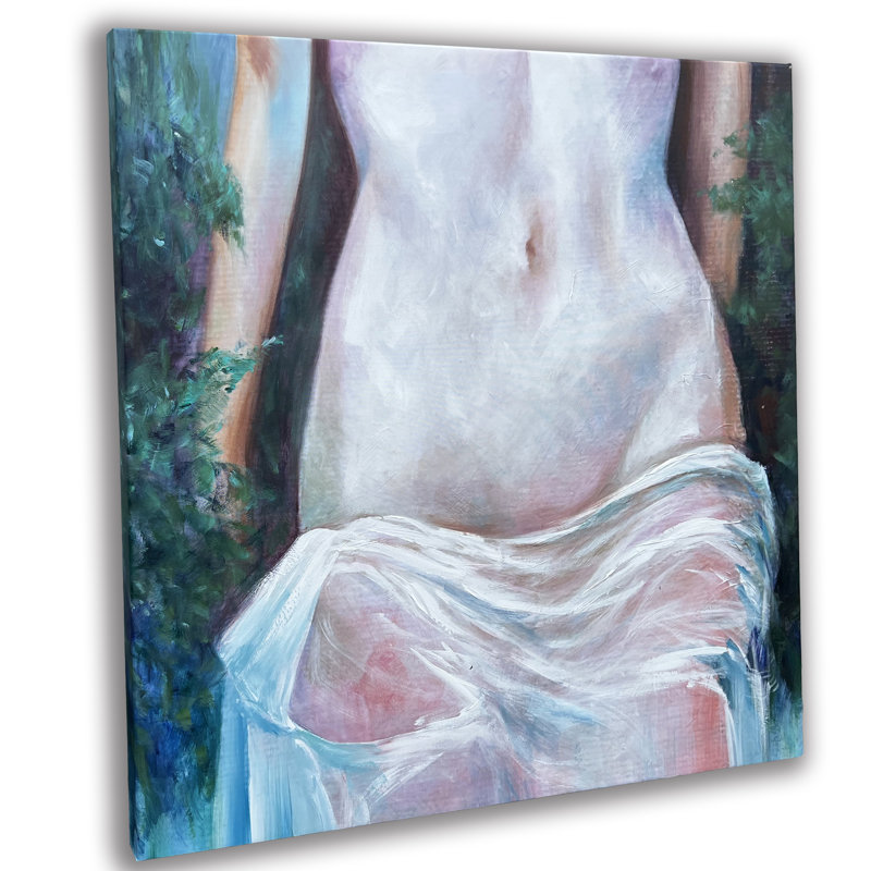 Serene Draped Elegance, reproduction de peinture à l'huile sur toile tendue, H 40 po x l 40 po x P 1,5 po