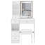 Petit meuble-lavabo de 29,2 po avec tabouret de bureau et tabouret rembourré à gauche 29,5 po, grande commande tactile, interrupteur tricolore, miroir à luminosité réglable, rangement à grande capacité, convient aux petits espaces-447576451