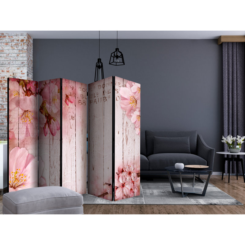 225cm W x 172cm H 5 - Panel  One Sided Room Divider Folding Room Divider