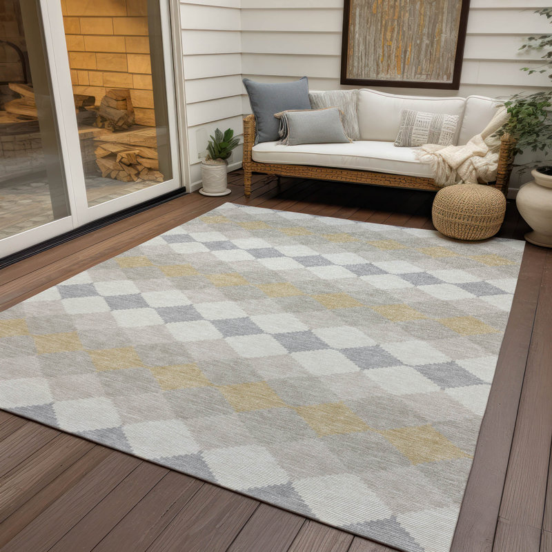 Red Synthetic Flat Woven Washable Non-slip Rectangular Rug 3' x 5'
