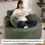 2 pièces - Fauteuil demi-tonneau en velours côtelé 49 po, chaise longue surdimensionnée à compression, aucun assemblage requis-629910757