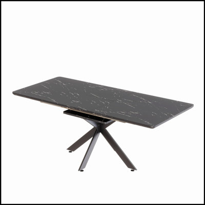 Extendable Dining Table with Modern X Legs, Perfect for Family Gatherings and Flexible Seating by Brayden Studio