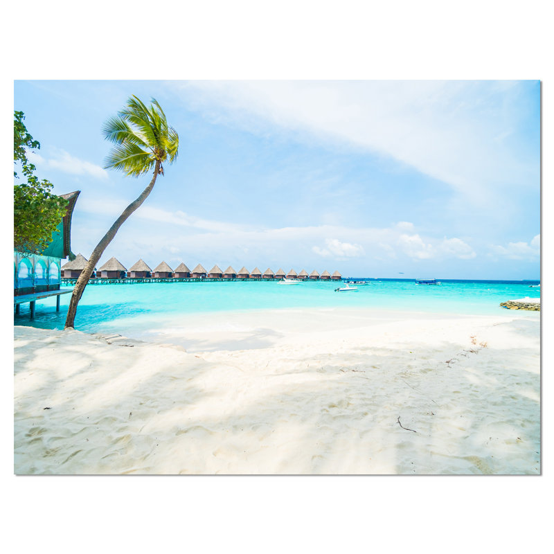 « tropical maldives island », reproduction de photo sur toile tendue, H 8 po x l 12 po x P 1 po
