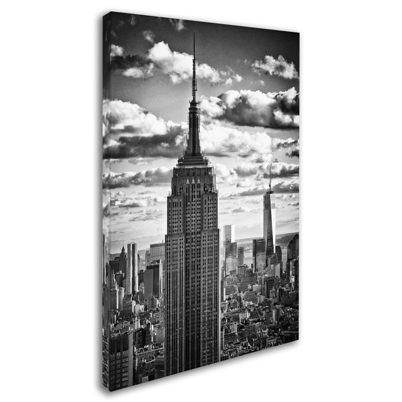 New york skyscrapers, reproduction de photo sur toile tendue, H 47 po x l 30 po x P 2 po