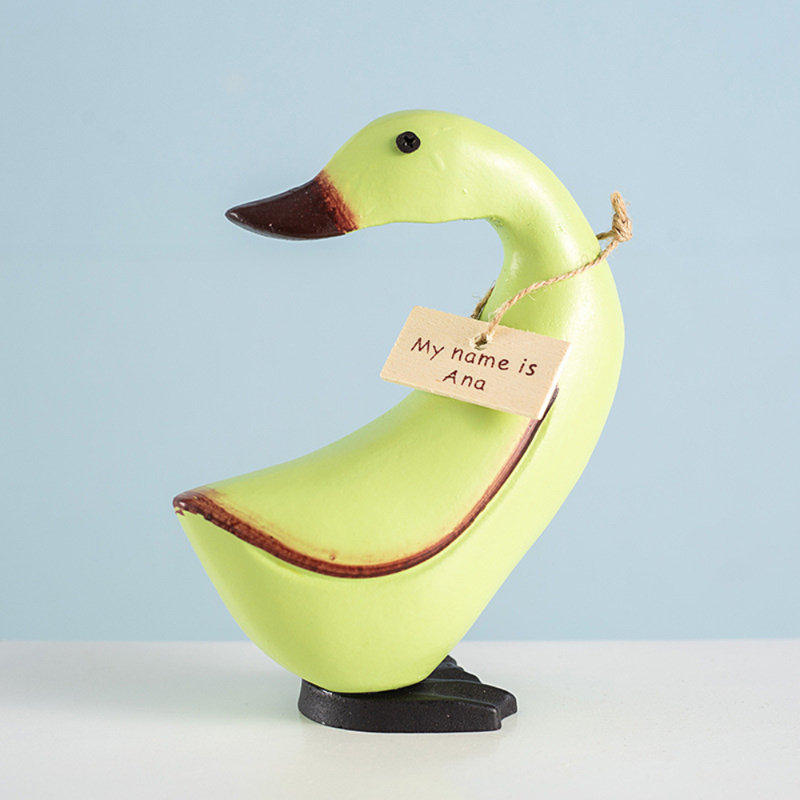 Handcrafted Wooden Duck Figurine – Millie