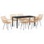 7 Piece Garden Dining Set Poly Rattan-1832395496
