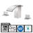 3 Hole Waterfall Bathroom Faucet, 8 Inch Widespread Bathroom Sink Faucet-65462627
