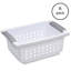 Petit panier empilable blanc avec accents en titane Sterilite 16608006, paquet de 6