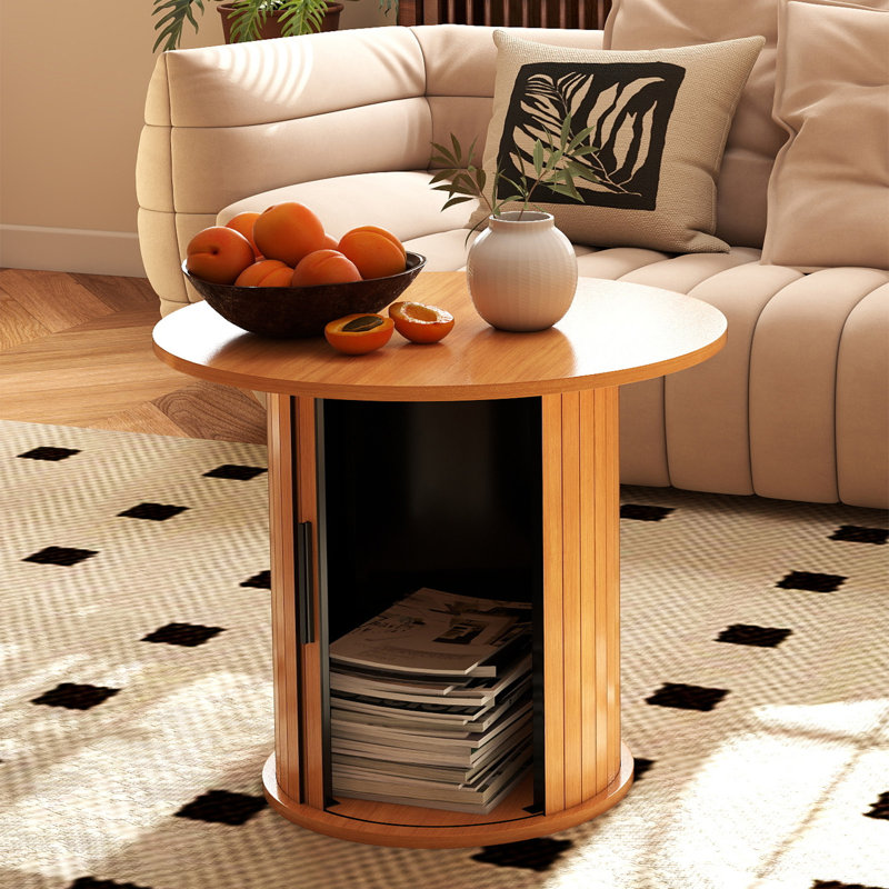Frame Coffee Table with Storage, Natural