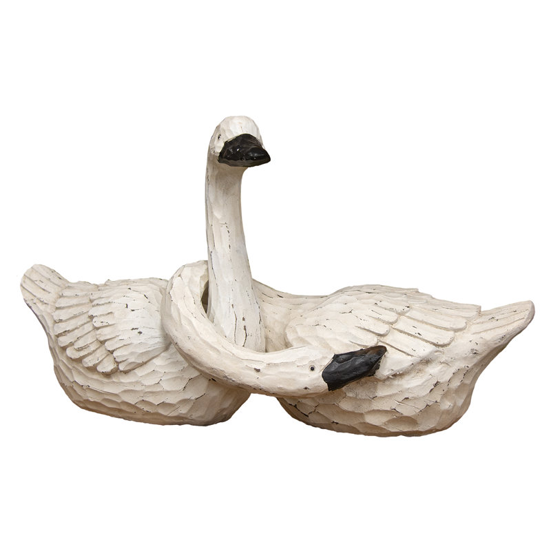 2/Set, Large Nesting Resin Swans