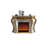 56.3"Ivory White Landscape Electric Fireplace
