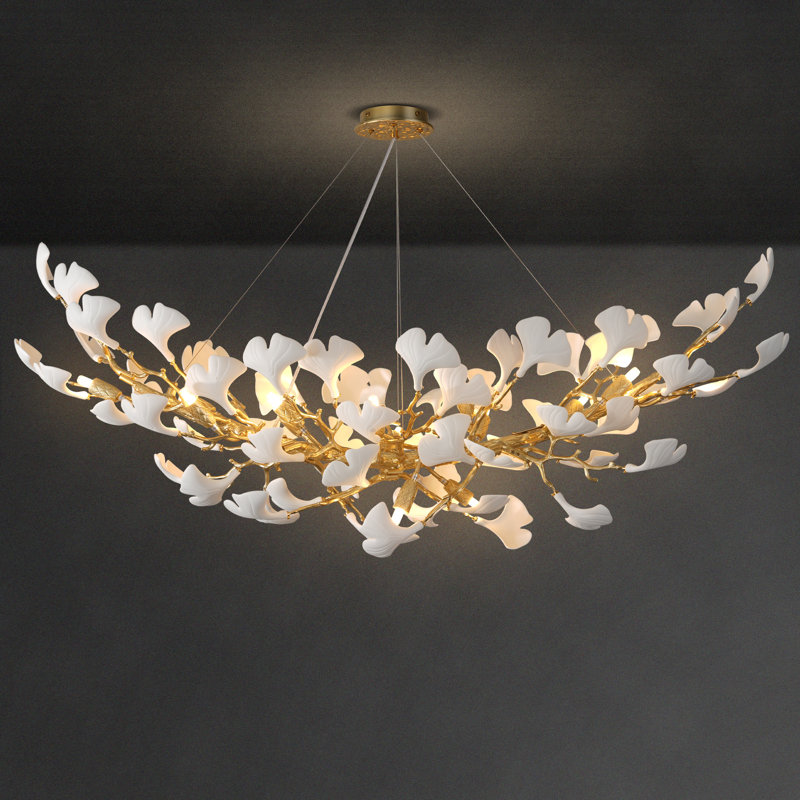 16- Light 55'' Ginkgo Chandelier