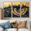 Forêt forêt de cristal onyx noir V - art mural forêt - ensemble de 3