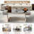 Luxury Rectangular Mirror Coffee Table With Fluted Tempered Glass And Rounded Edges