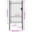 Jacobi 226.06cm H x 99.06cm W Black Metal Gate