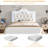 Largent Leather Upholstered Storage Bed with LED Lights and Crown Headboard, Kids Beds-8769285-8769281