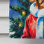 Drapeau de maison de Noël chocolat caniche chocolat-113107199