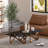 Rectangular tempered glass coffee table