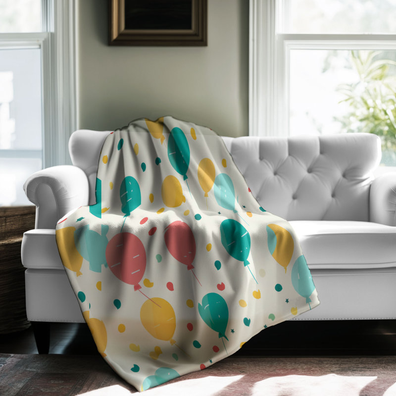 Party Patterns - 1 Piece Premium Blanket, Queen