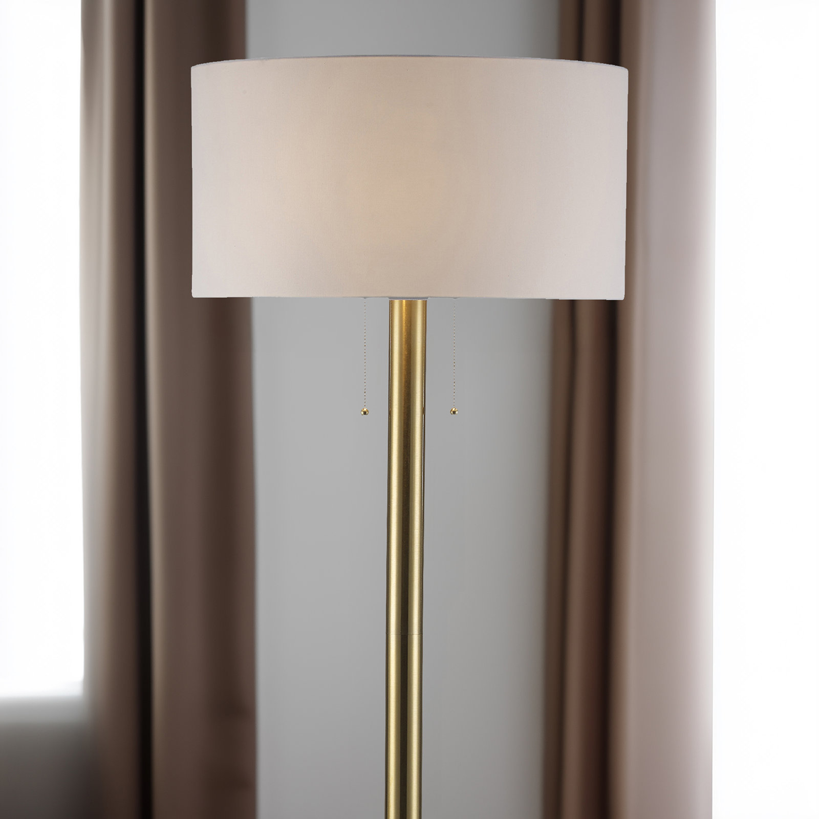 Grayton 63" Dimmable Floor Lamp, Antique Gold