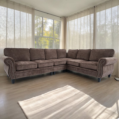 L Shaped Modular Sectional Couch Corner Sectional Sofa by Lark Manor