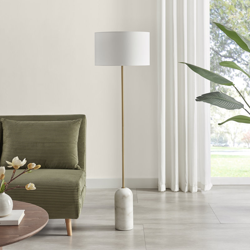 Kessel 148cm Column Floor Lamp, White
