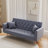71-inch convertible love seat sofa, American vintage grey velvet material, suitable for small living room, bedroom, office-1719282379-1736278763