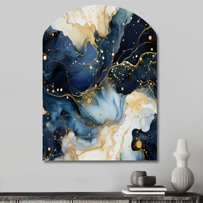 Kara - Abstract Marble Irregular Metal Wall Art