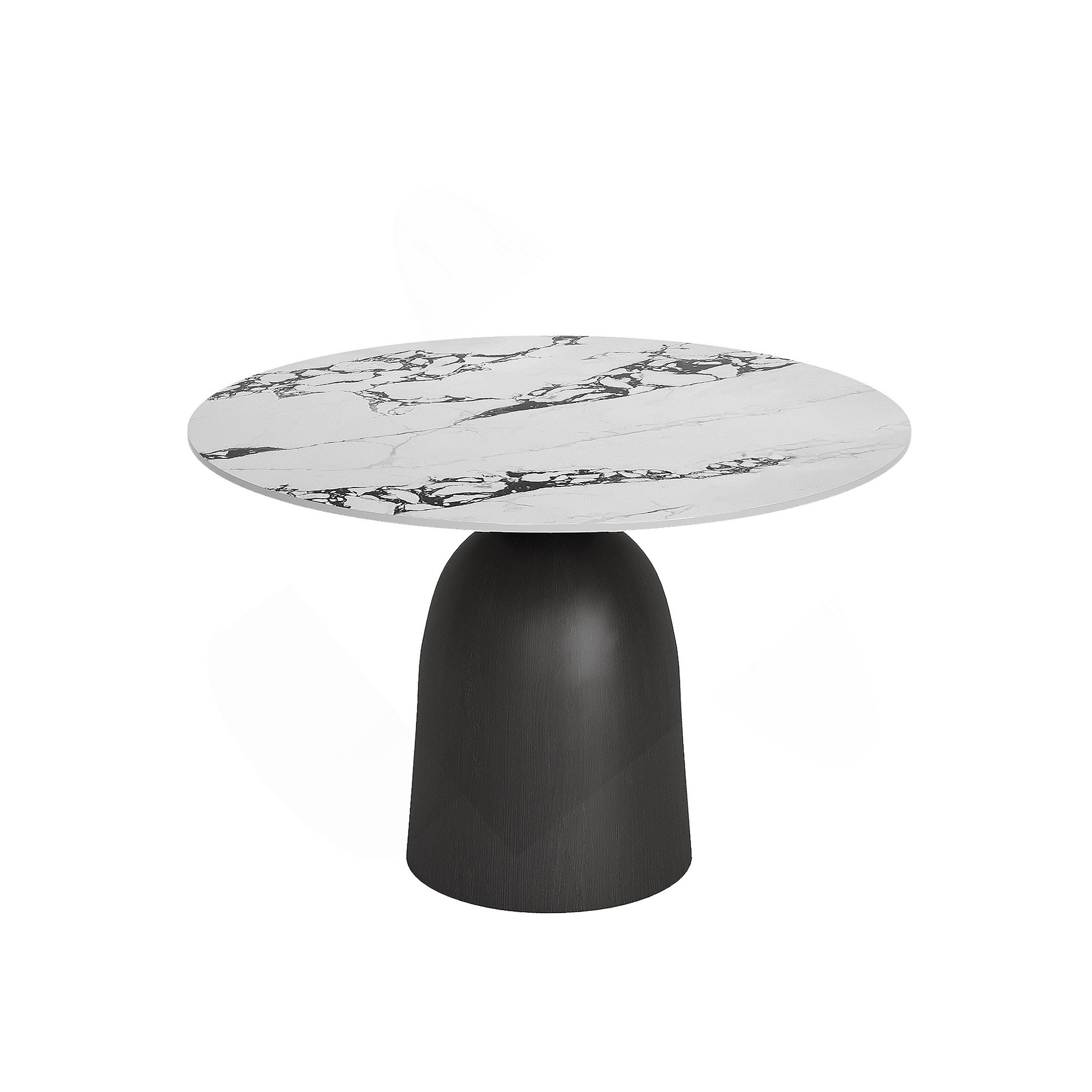 Corrigan Studio Modern Dining Table Round Black Sintered Stone Dining ...