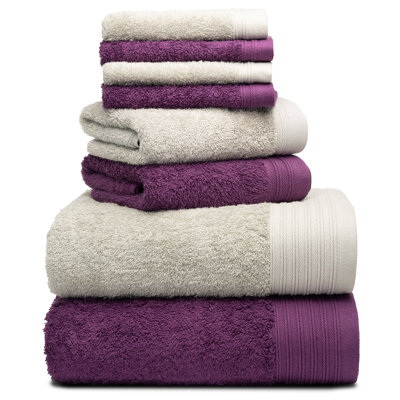Doncia 8 Piece 100% Cotton Towel Set