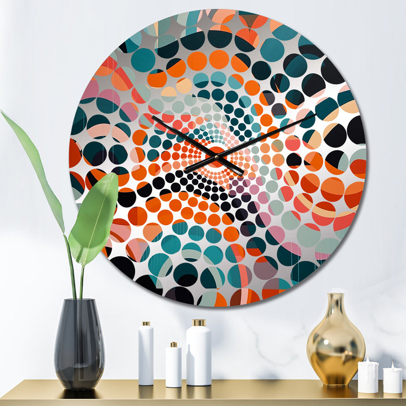 Lundin - Horloge murale abstraite de style Mid-Century, Petit