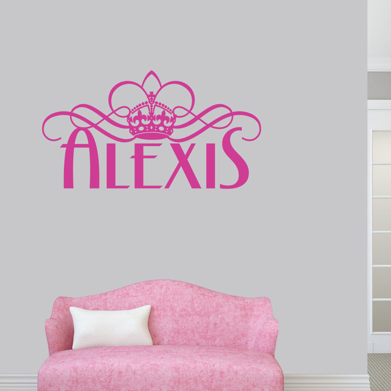 Text & Numbers Wall Decal, Hot Pink, Yes