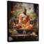 Art bouddhiste orange et gris, Bouddha, art mural-1469706827-1469706837