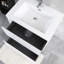 Meuble-lavabo simple autoportant 29,53 po avec plateau en résine blanche