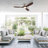 Parzy 52" Flush Mount Ceiling Fan Solid Wood Blades Ceiling Fan With Light With Remote Control