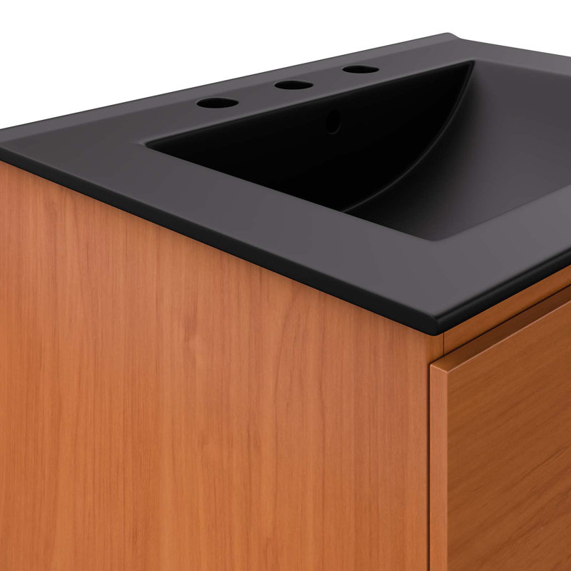 Meuble-lavabo mural 24 po Modway Scenic, Noir