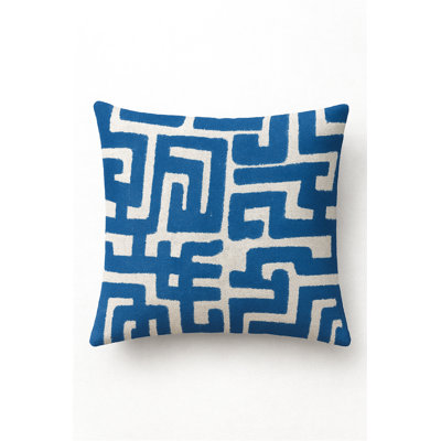 Natural Beige Nomad Maze Indoor Outdoor Pillow 20x20