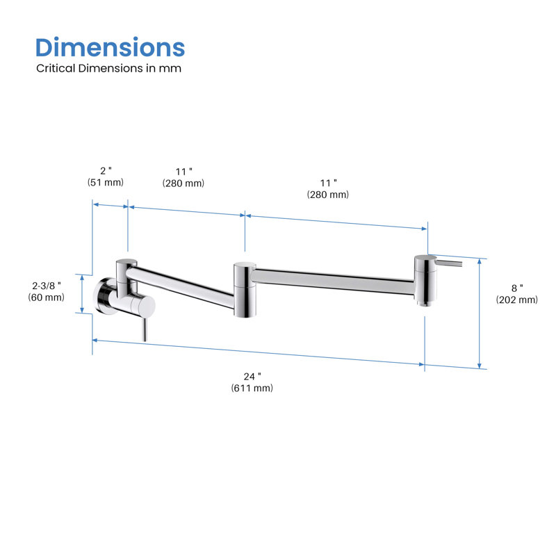 Robinet remplisseur circulaire avec accessoires, Chrome chrome