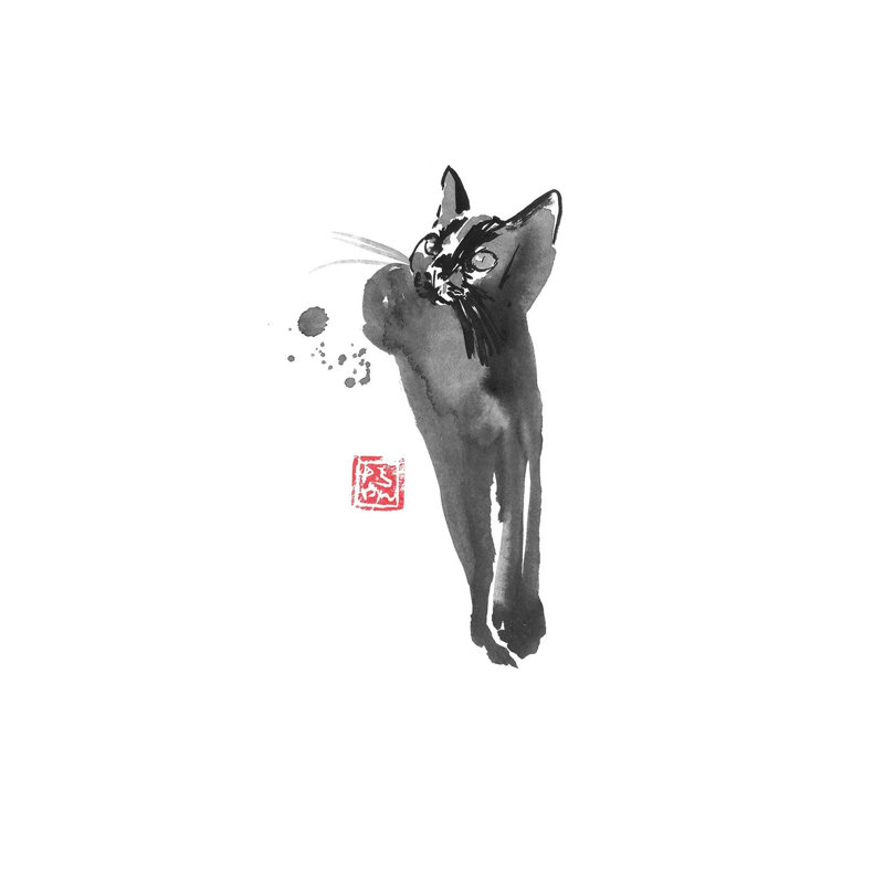 Relaxing Cat by Péchane - Print on Canvas, 66.04 cm H x 45.72 cm W x 1.91 cm D, Wrapped Canvas