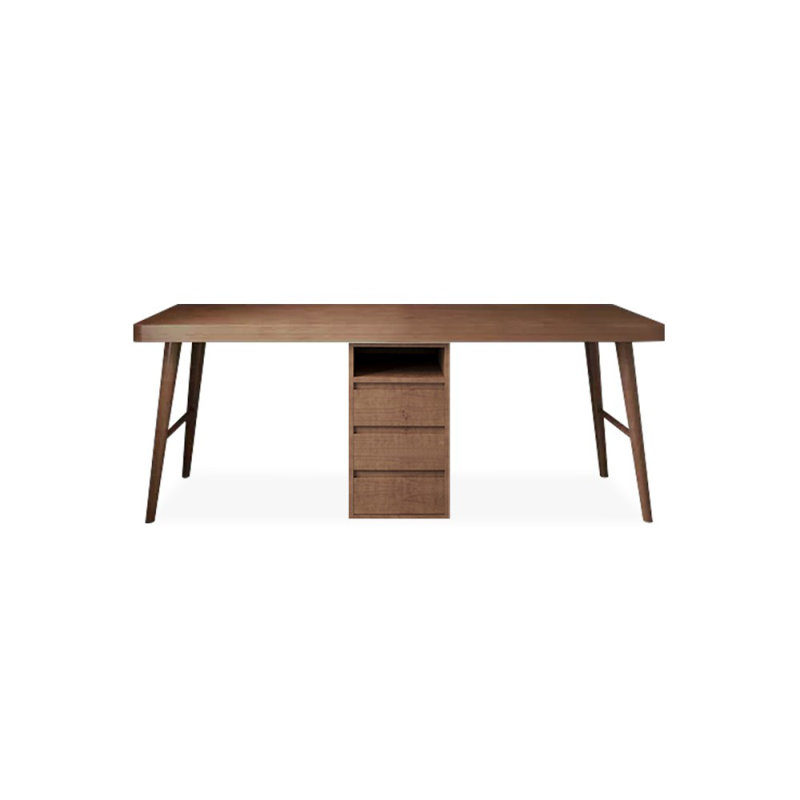 Bureaux rectangulaires en bois massif brun clair, H 29,53 po x l 70,87 po x P 31,5 po