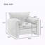 Fauteuil d'appoint simple surdimensionné-130549324