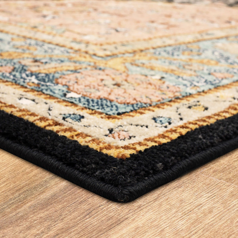 Karastan Zephyr Bidjar Blue Wool and Silk Area Rug