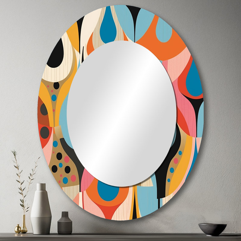 Miroir mural rétro rétro X13, 43 po x 33 po