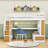 Kayd Full Size Loft Bed With Desk, Shelves, Storage Staircase And Drawers-257503420