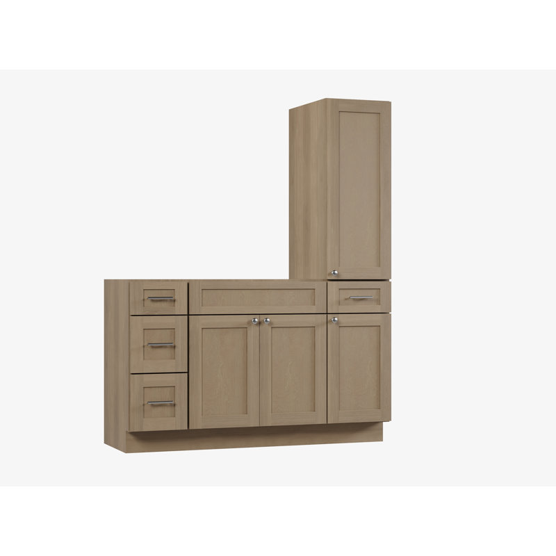 Meuble-lavabo simple 57 po Disar, Chêne naturel