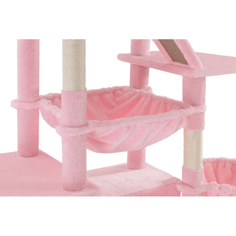 Arbre à chat avec condo H 81,1 po Ifenna , Rose
