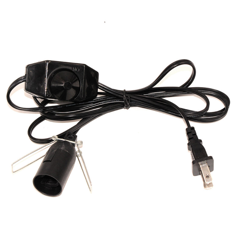 6FT Himalayan Salt Lamp Replacement Cord with Dimmer Switch Black