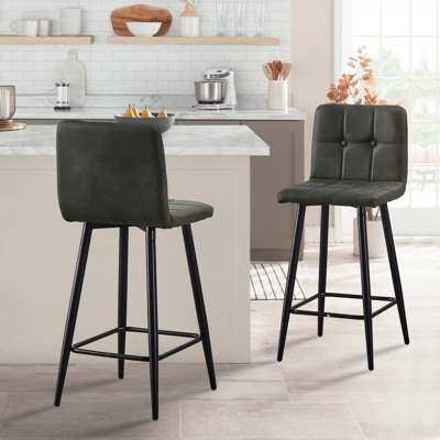 Anglers Upholstered Counter Stool with Metal Frame